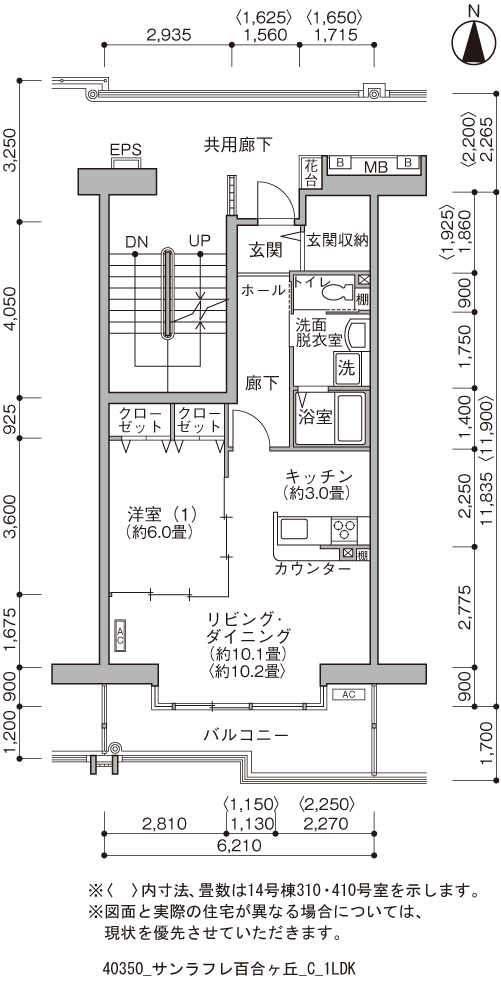 1LDK 間取り図