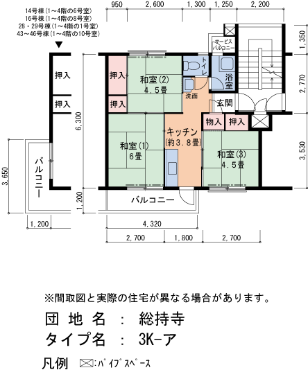 3K 間取り図