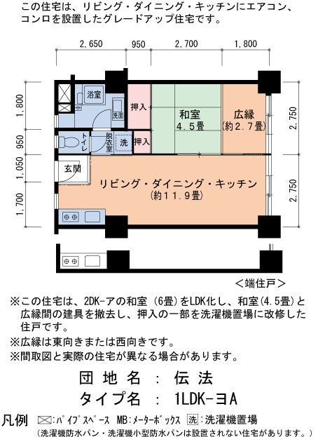 1LDK 間取り図
