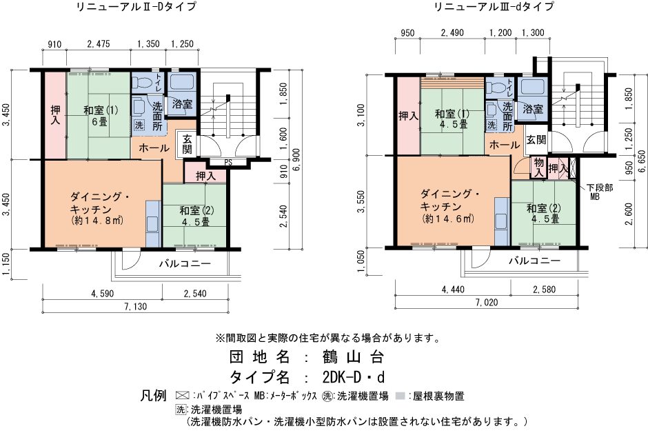 11号棟208号室 間取り