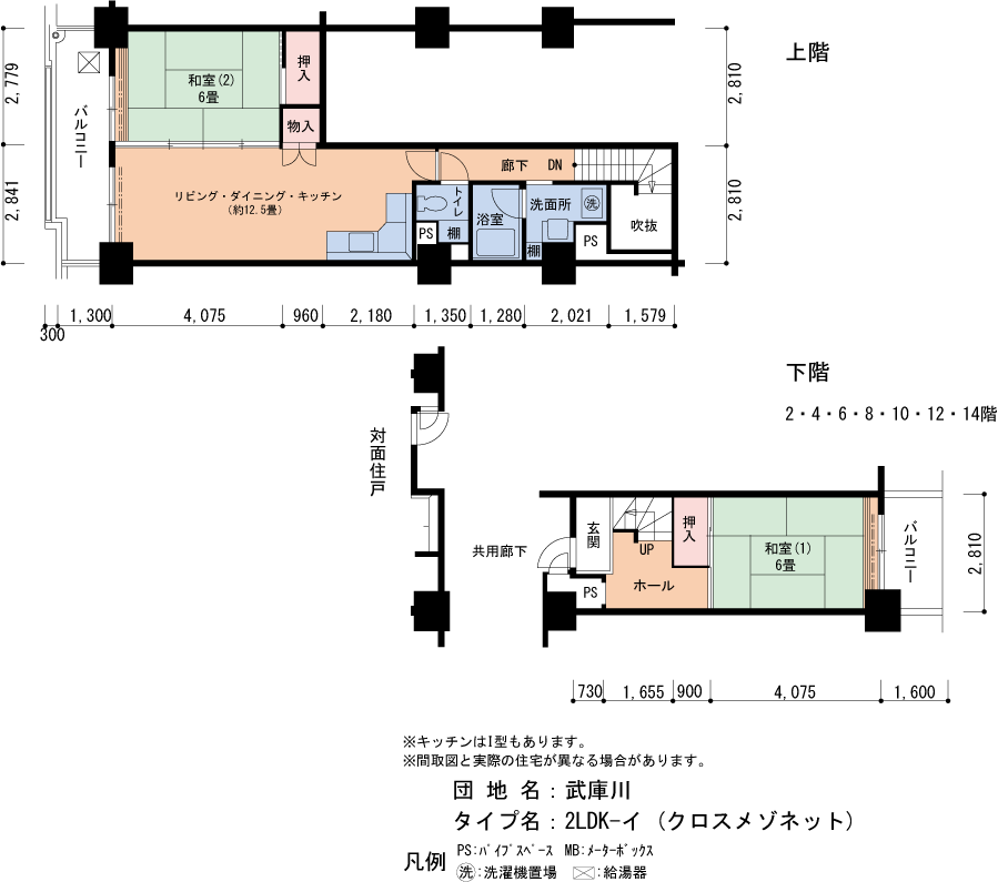 2LDK 間取り図