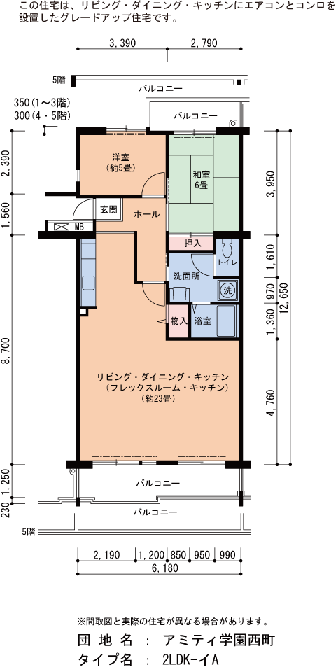 2LDK 間取り図