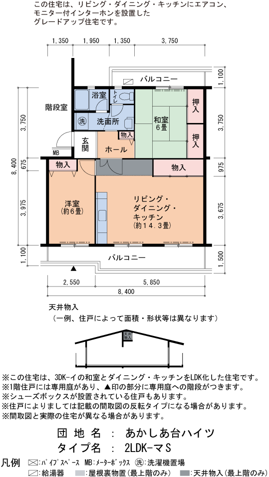 2LDK 間取り図