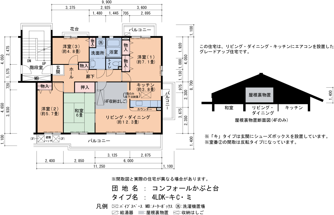 4LDK 間取り図
