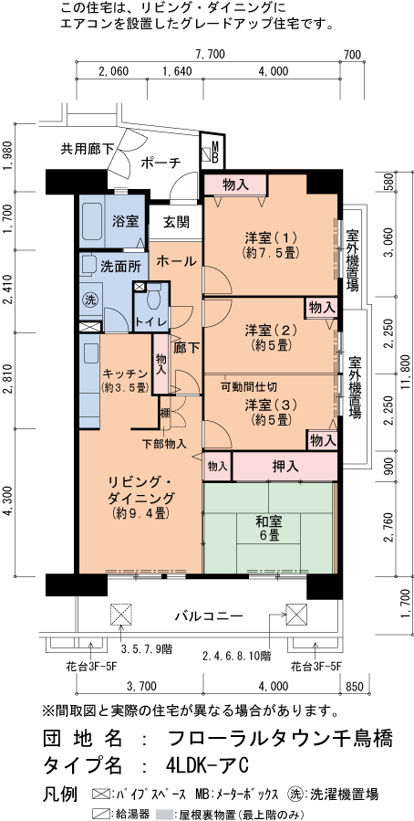 4LDK 間取り図
