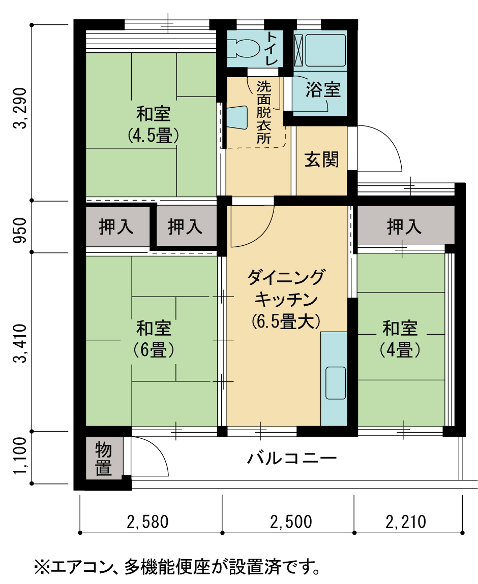 24号棟404号室 間取り